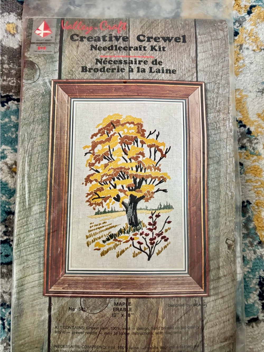 Valley-Craft Creative Crewel Needlecraft Kit - Autumn Tree